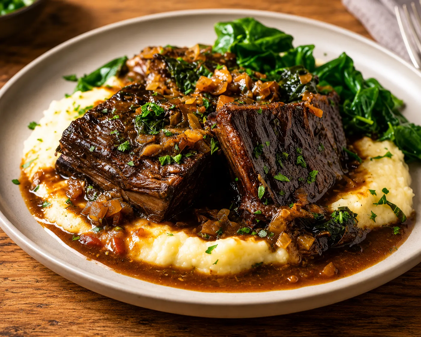 Elevated premium beef short rib at Tallow & Thyme in St. Boniface, Winnipeg